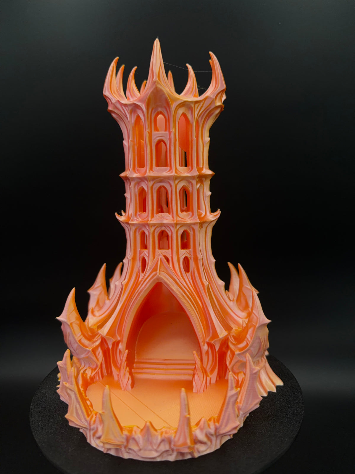Obsidian Citadel Dice Tower, 8" Tall