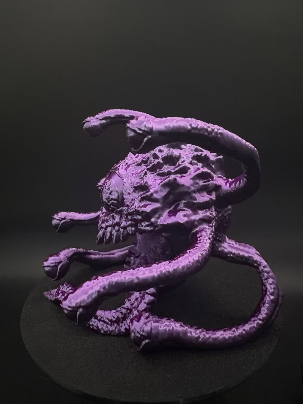 Side view of the creature dice tower [Black Purple]
