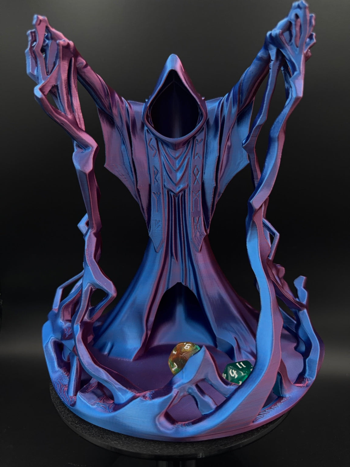 Behold the Wizard blue and pink dice tower, view 1 [Pink Blue]