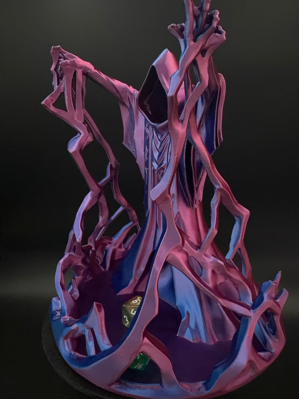 Behold the Wizard blue and pink dice tower, view 2 [Pink Blue]