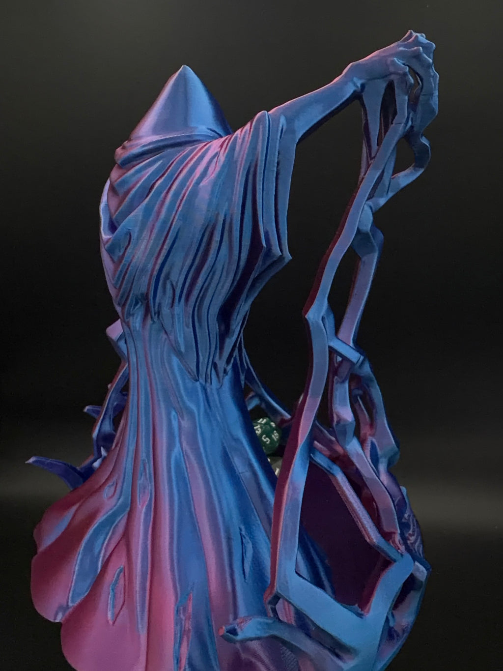 Behold the Wizard blue and pink dice tower, view 5 [Pink Blue]