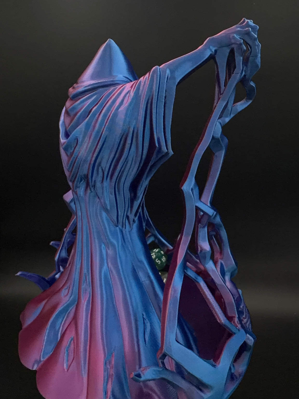 Behold the Wizard blue and pink dice tower, view 5 [Pink Blue]