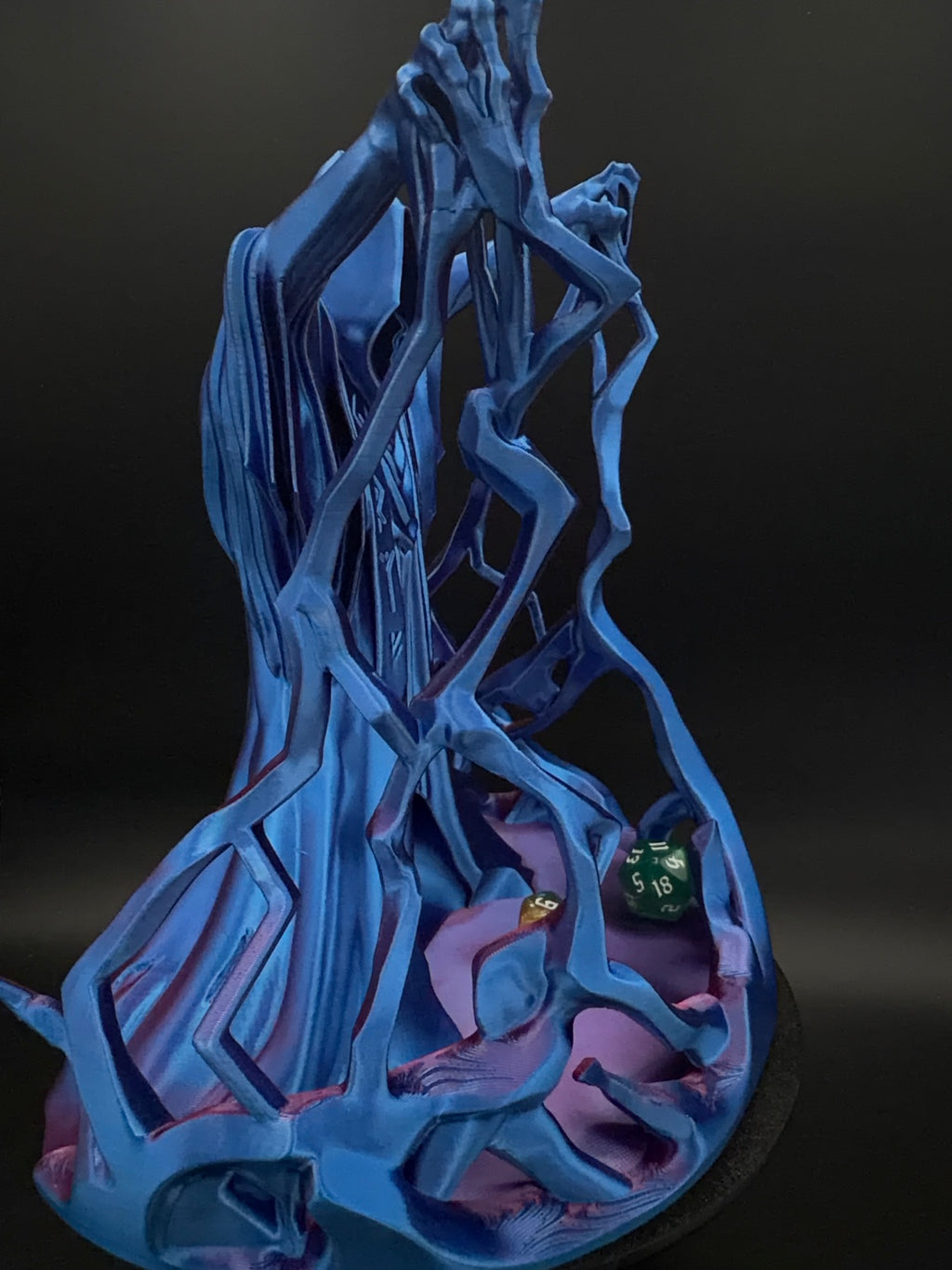 Behold the Wizard blue and pink dice tower, view 6 [Pink Blue]