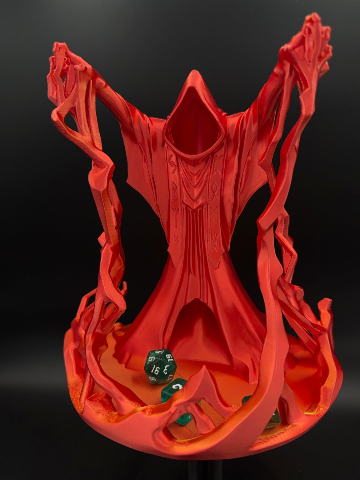 Behold the Wizard red and gold dice tower, view 1 [Red Gold]