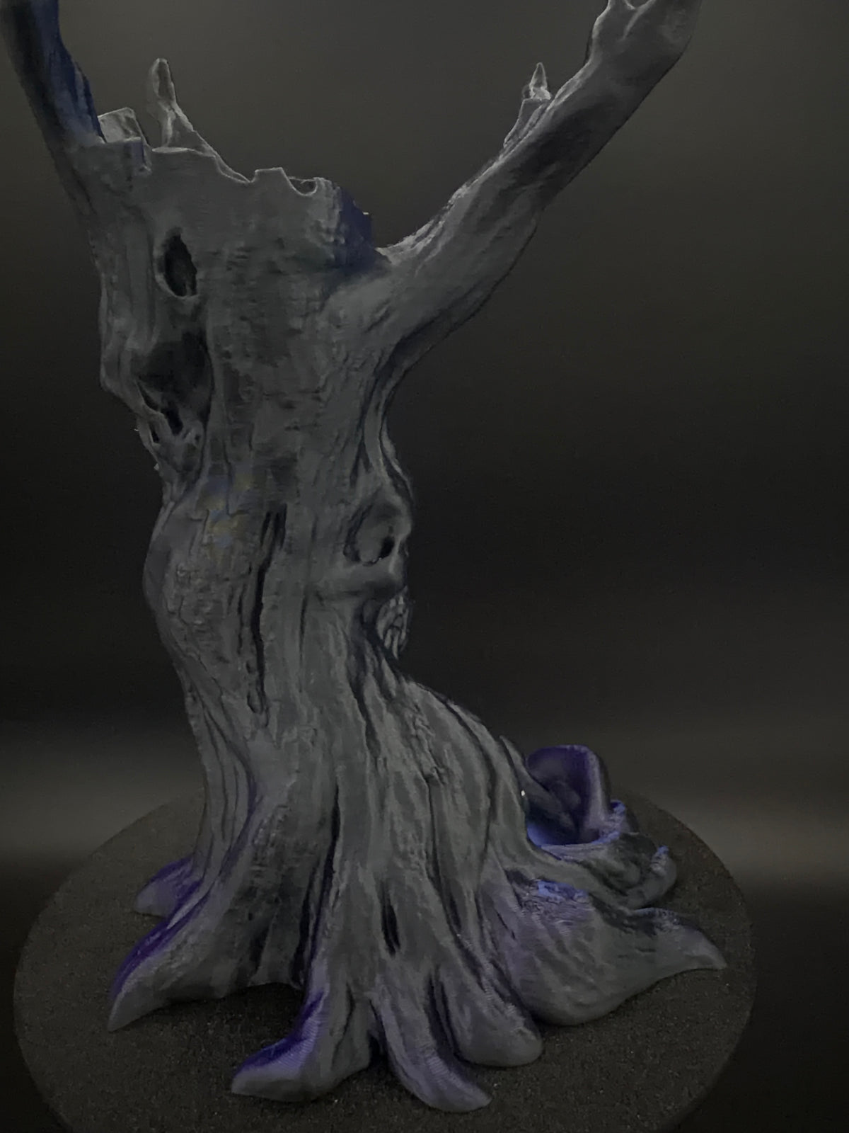 The Bonewood blue and purple skull tree dice tower, view 4 [Black Purple]