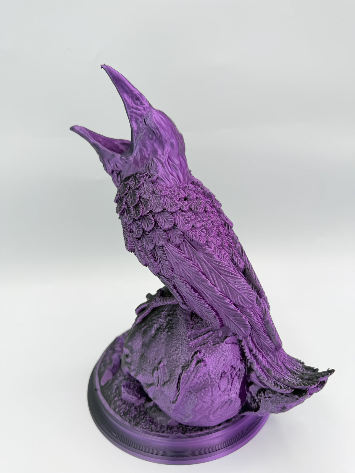 Hollow Crow dice tower – Black Purple – side view