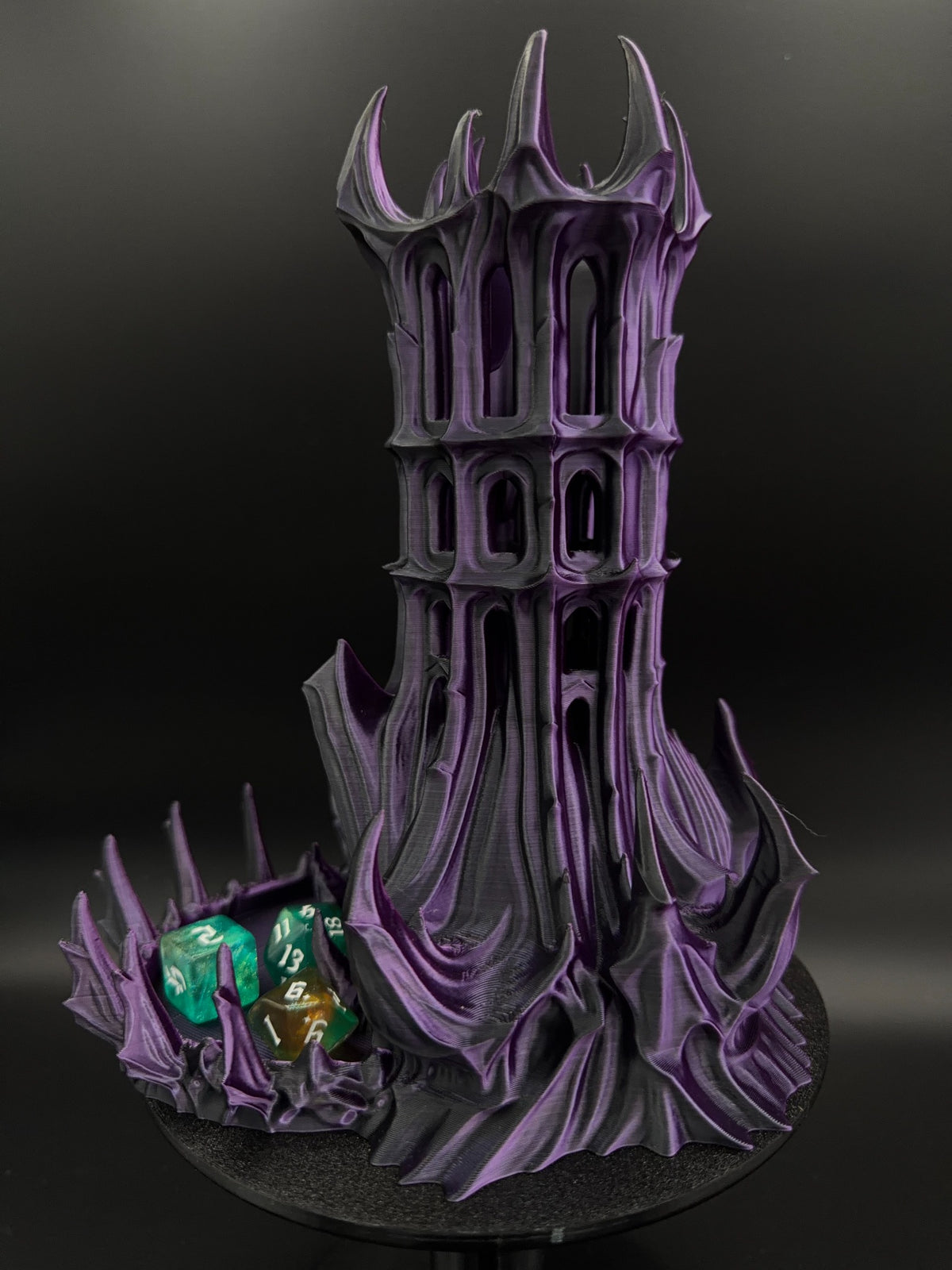 Obsidian Citadel dice tower side view