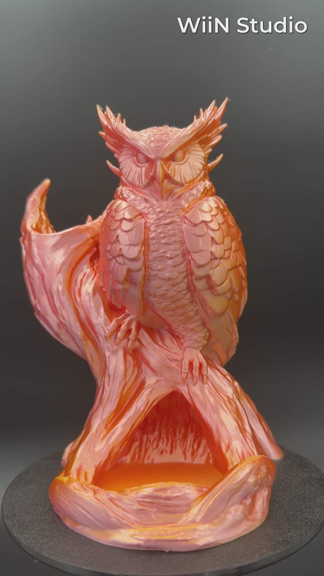The Omen Owl dice tower video [Pink Gold]